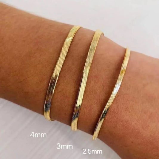 Minimalistyczna bransoletka bangle dla kobiet, ze stali nierdzewnej, klasyczny, typu snake