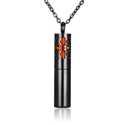 Naszyjnik aromaterapeutyczny elegancki, czarna stal