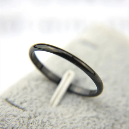 Pierścionek stalowy 2mm, cienki, gładki, minimalistyczny
