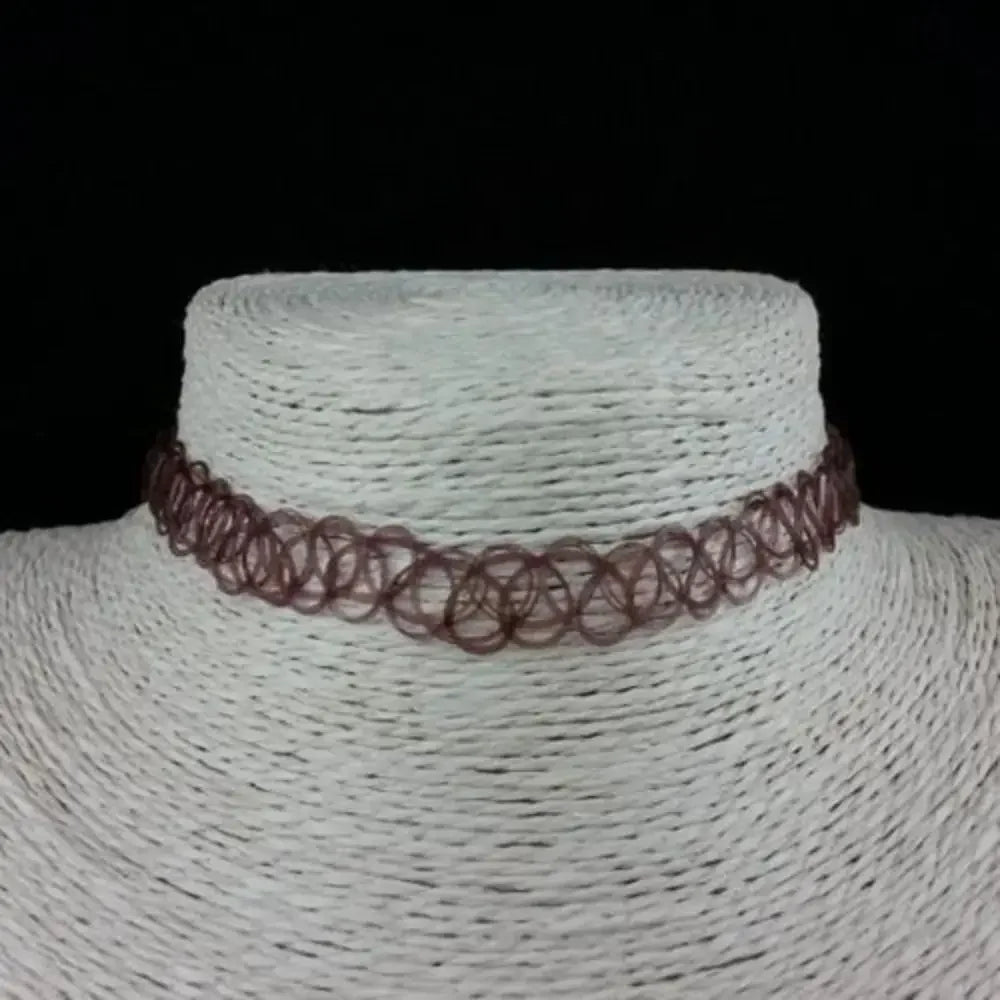 Naszyjnik choker, elastyczny czarny tatuaż