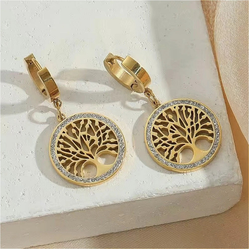 Naszyjnik z wisiorkiem Drzewo Życia – stal nierdzewna 316L pozłacana 18K, unisex, elegancki i symboliczny