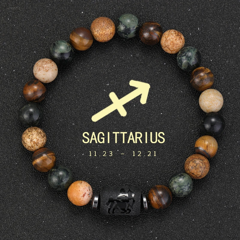 Bransoletka zodiak z naturalnymi kamieniami