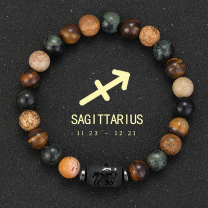 Bransoletka zodiak z naturalnymi kamieniami