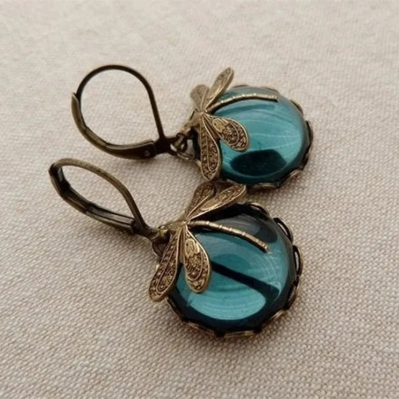 Kolczyki koła vintage boho grzybki