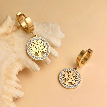 Naszyjnik z wisiorkiem Drzewo Życia – stal nierdzewna 316L pozłacana 18K, unisex, elegancki i symboliczny