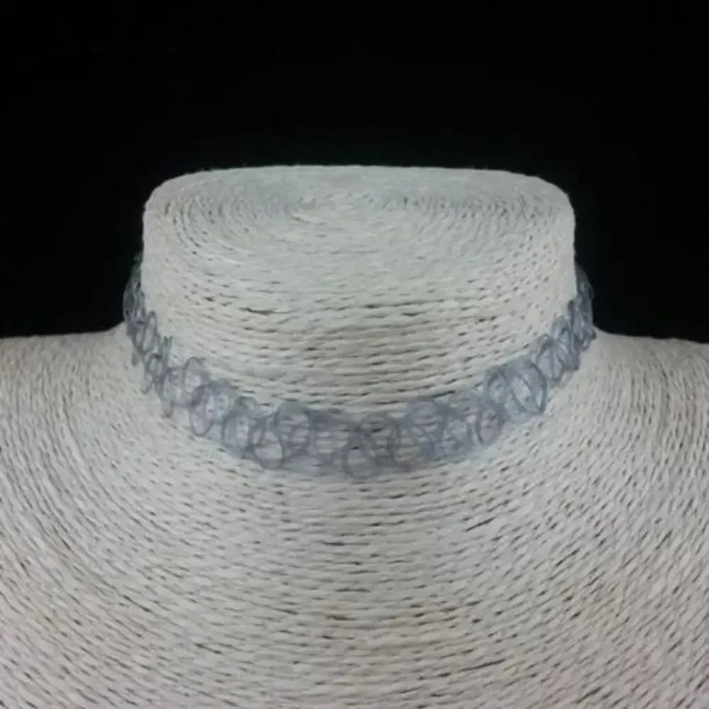 Naszyjnik choker, elastyczny czarny tatuaż