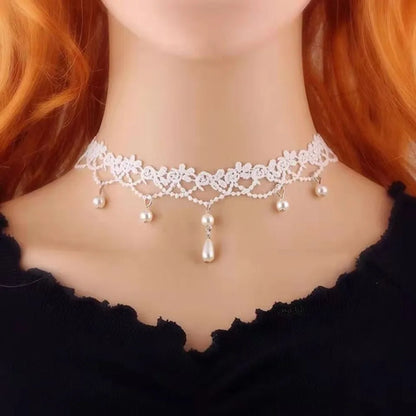 Naszyjnik choker, elastyczny czarny tatuaż
