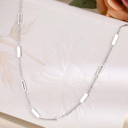 Geometryczny naszyjnik ze stali nierdzewnej