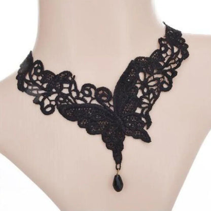 Naszyjnik choker, elastyczny czarny tatuaż
