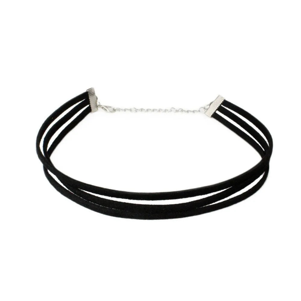 Naszyjnik choker, elastyczny czarny tatuaż