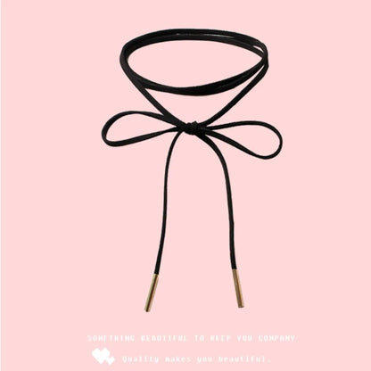 Naszyjnik choker, elastyczny czarny tatuaż