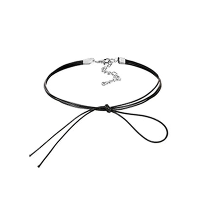 Naszyjnik choker, elastyczny czarny tatuaż