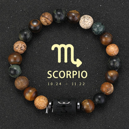 Bransoletka zodiak z naturalnymi kamieniami