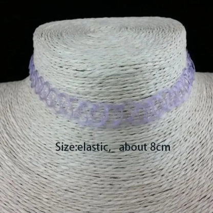 Naszyjnik choker, elastyczny czarny tatuaż