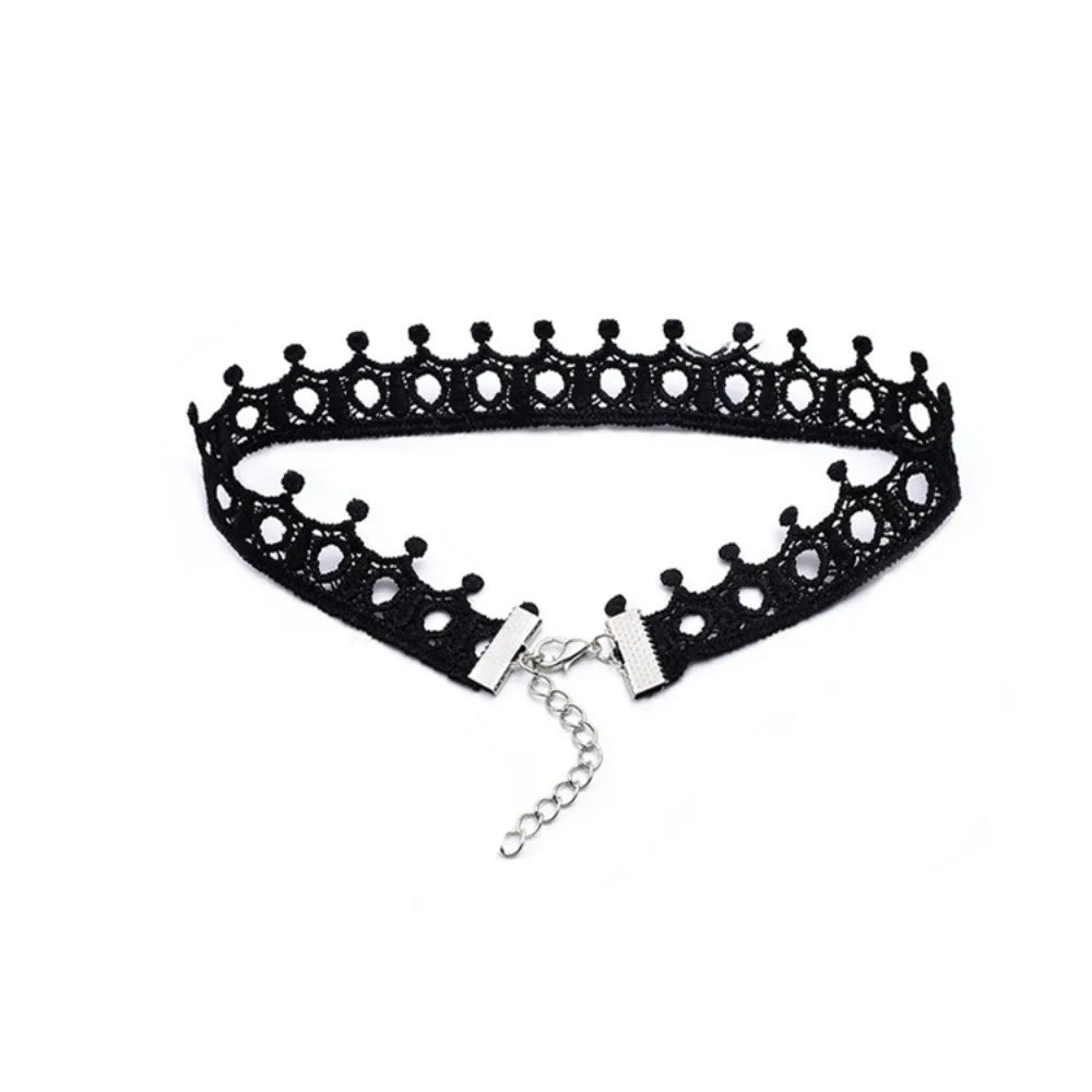 Naszyjnik choker, elastyczny czarny tatuaż