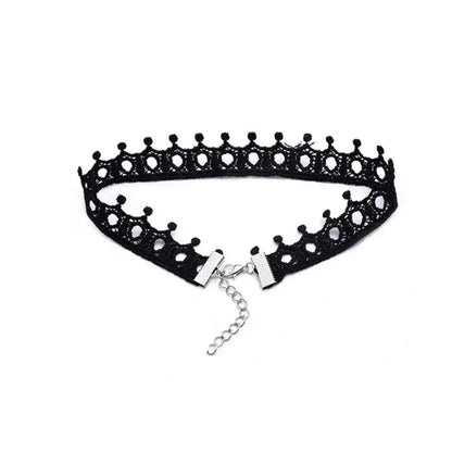 Naszyjnik choker, elastyczny czarny tatuaż