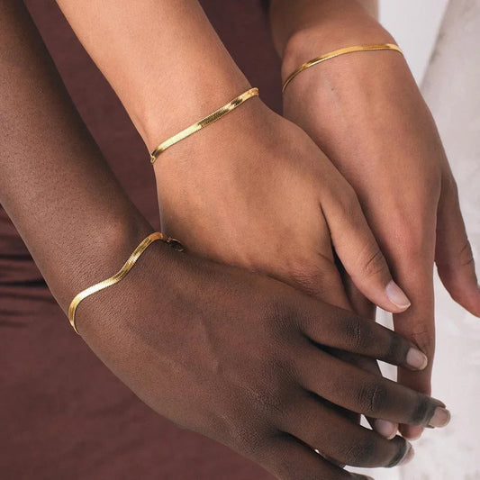 Minimalistyczna bransoletka bangle dla kobiet, ze stali nierdzewnej, klasyczny, typu snake