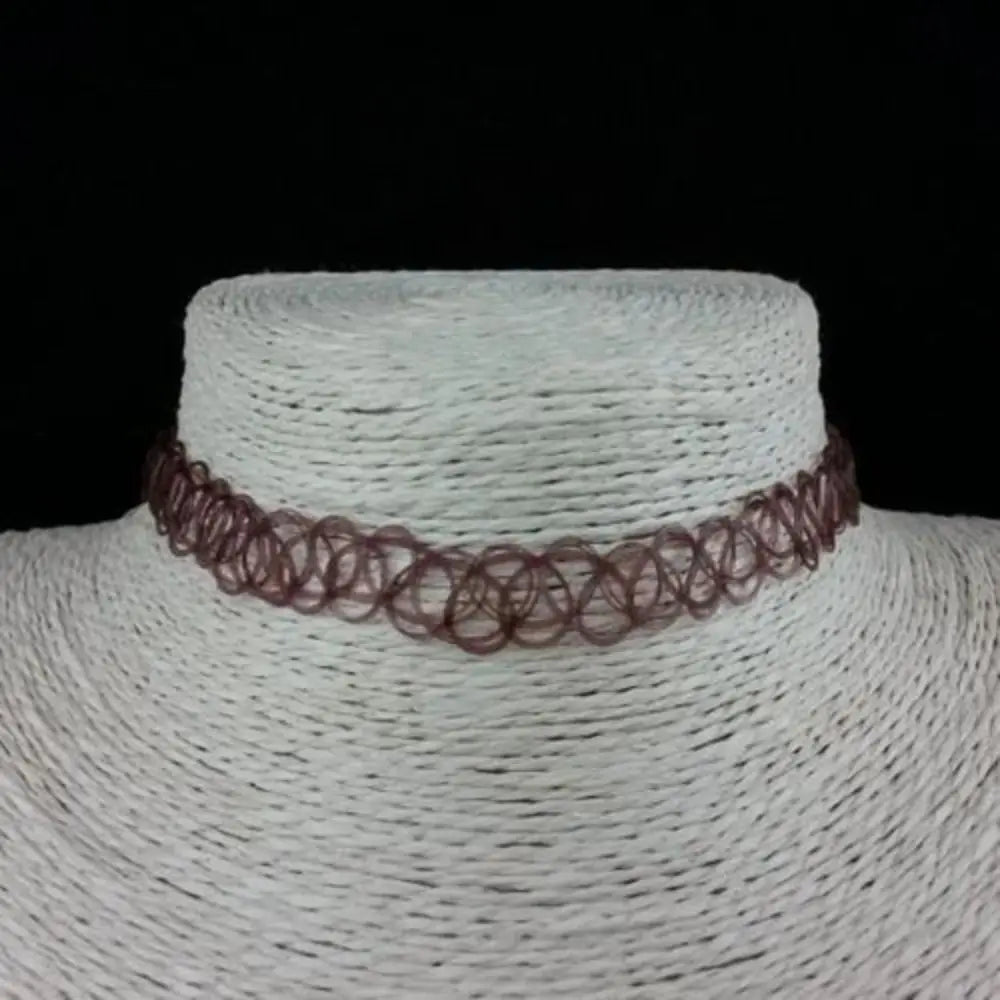 Naszyjnik choker, elastyczny czarny tatuaż