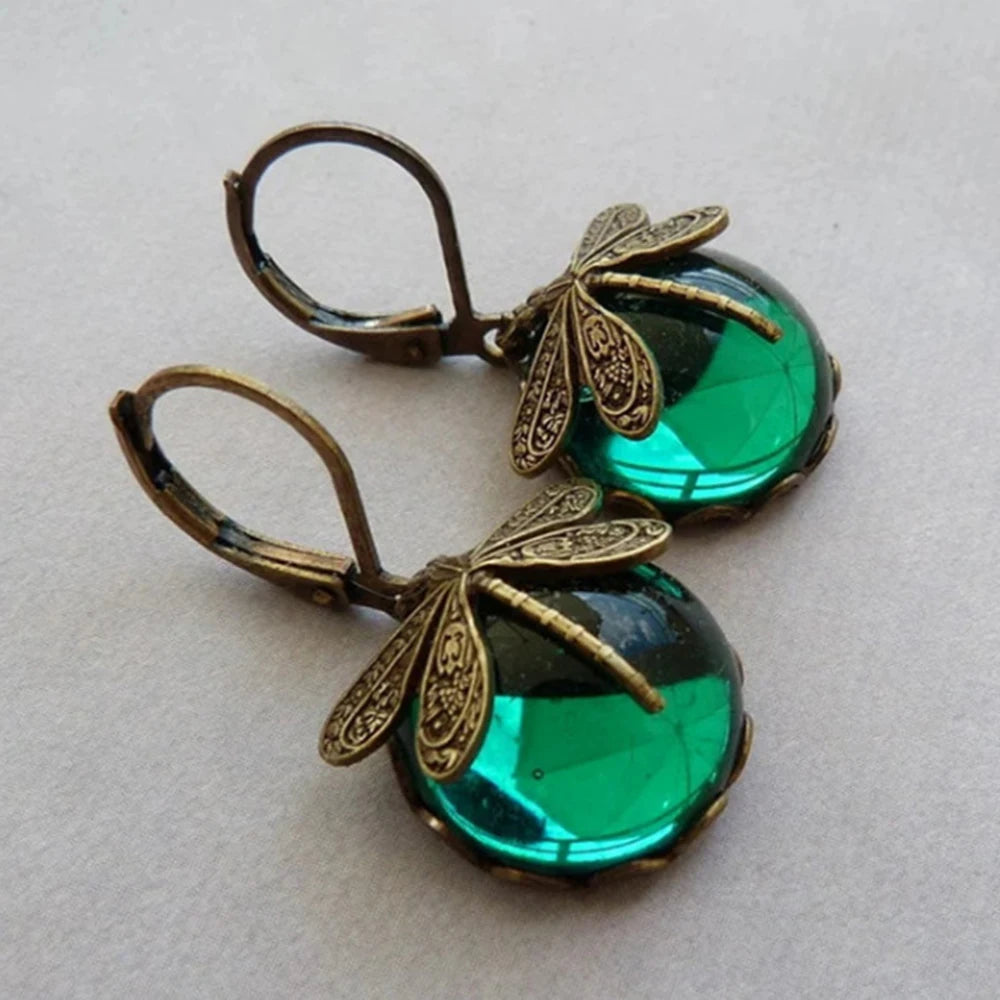 Kolczyki koła vintage boho grzybki